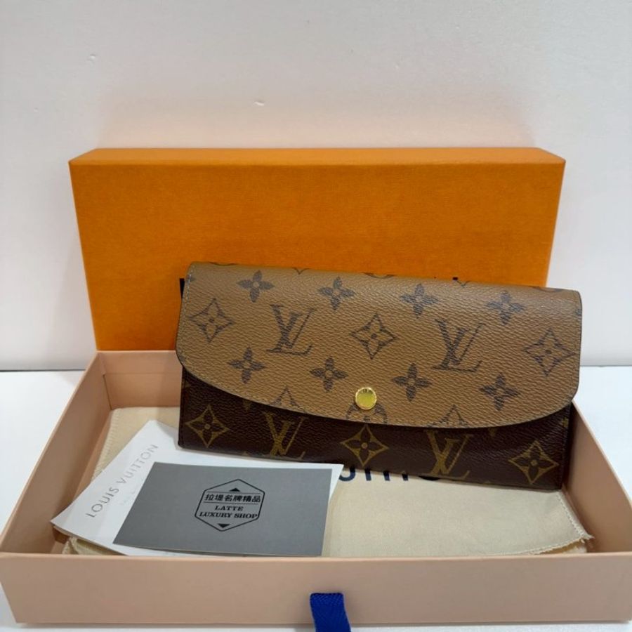 LV 翻蓋 長夾/皮夾 雙色 M82157 88成新-0
