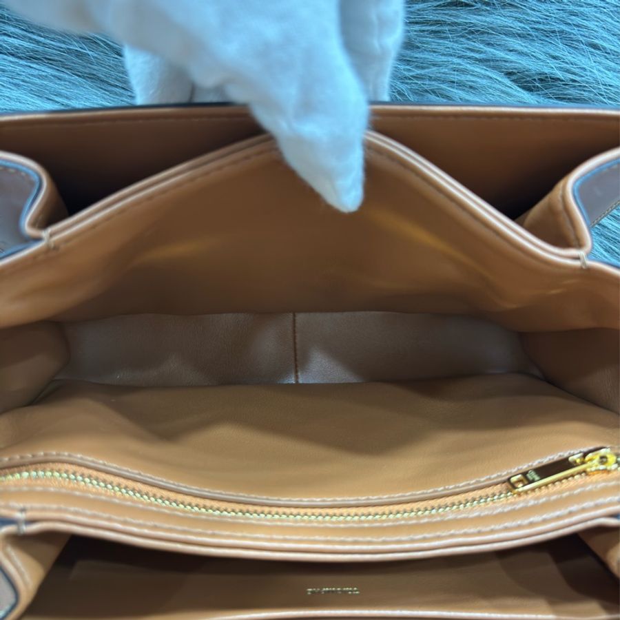 CELINE 191242 SAC TRIOMPHE MOYEN RAPHIA 凱旋門 金釦 刺繡 相機包 信差包 斜背包-22
