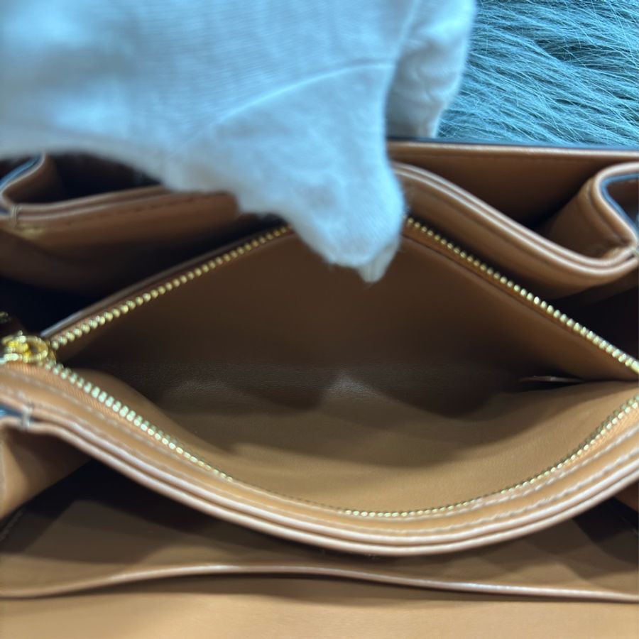 CELINE 191242 SAC TRIOMPHE MOYEN RAPHIA 凱旋門 金釦 刺繡 相機包 信差包 斜背包-24