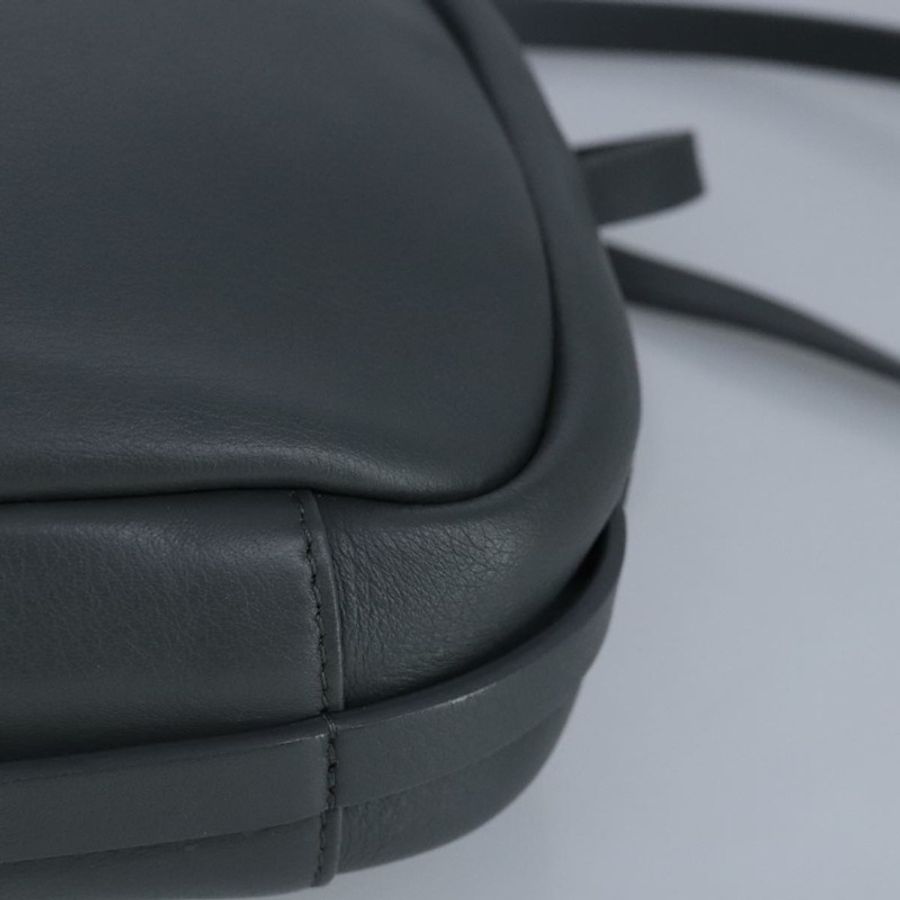 【日本直送】BALENCIAGA Everyday camera S 肩背包 皮革 灰色 Auth hk1763-13