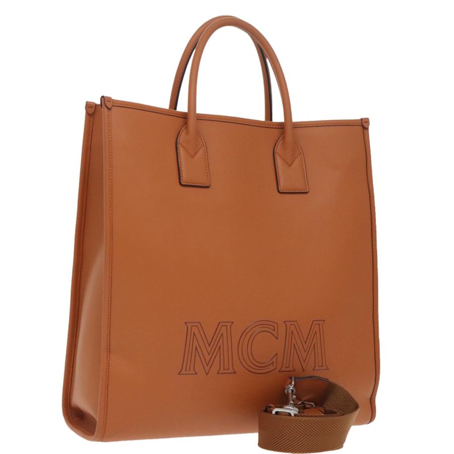 【日本直送】MCM 手提包 皮革 兩用 棕色 銀色 正品 mr659-0