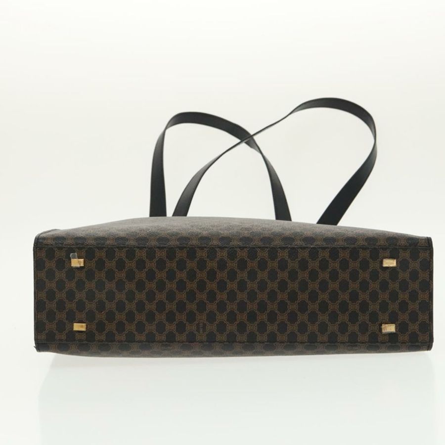 【日本直送】CELINE Macadam帆布肩背包 PVC皮革 黑色 金色 正品 99656-4