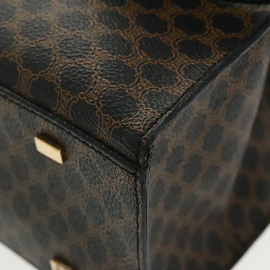 【日本直送】CELINE Macadam帆布肩背包 PVC皮革 黑色 金色 正品 99656-7