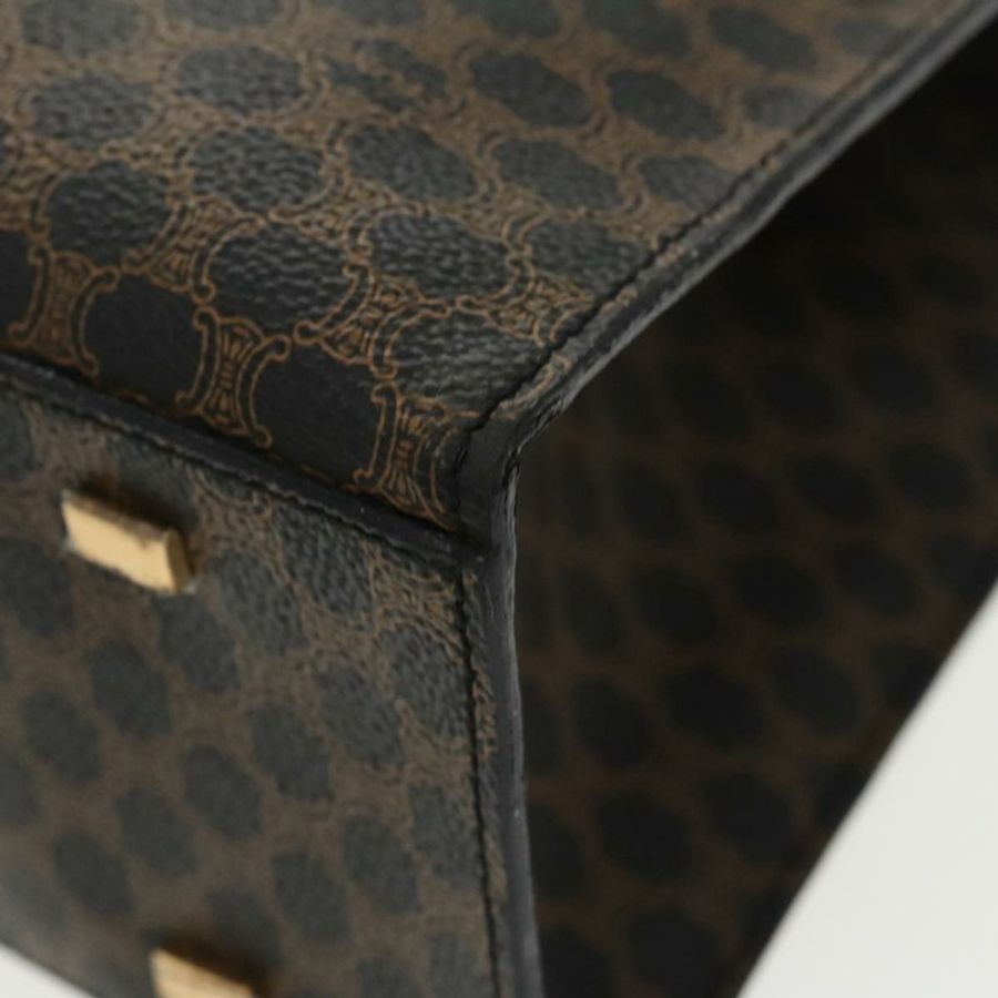 【日本直送】CELINE Macadam帆布肩背包 PVC皮革 黑色 金色 正品 99656-15
