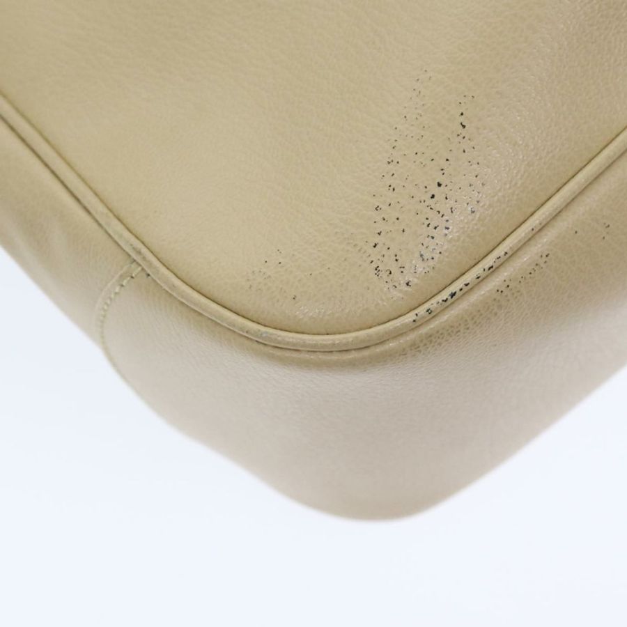 【日本直送】Salvatore Ferragamo Gancini 肩背包 皮革 米色 金色 正品 91285-15