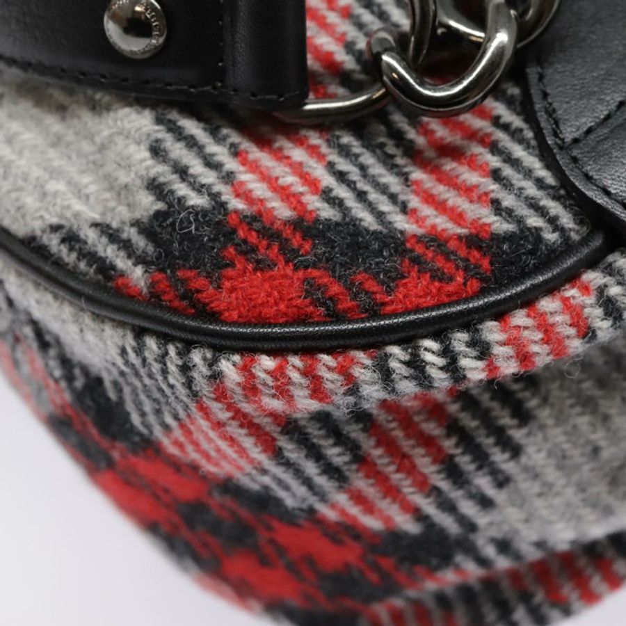 【日本直送】BURBERRY Nova Check Blue Label 鏈條手提包 羊毛 灰色 正品 92080-16