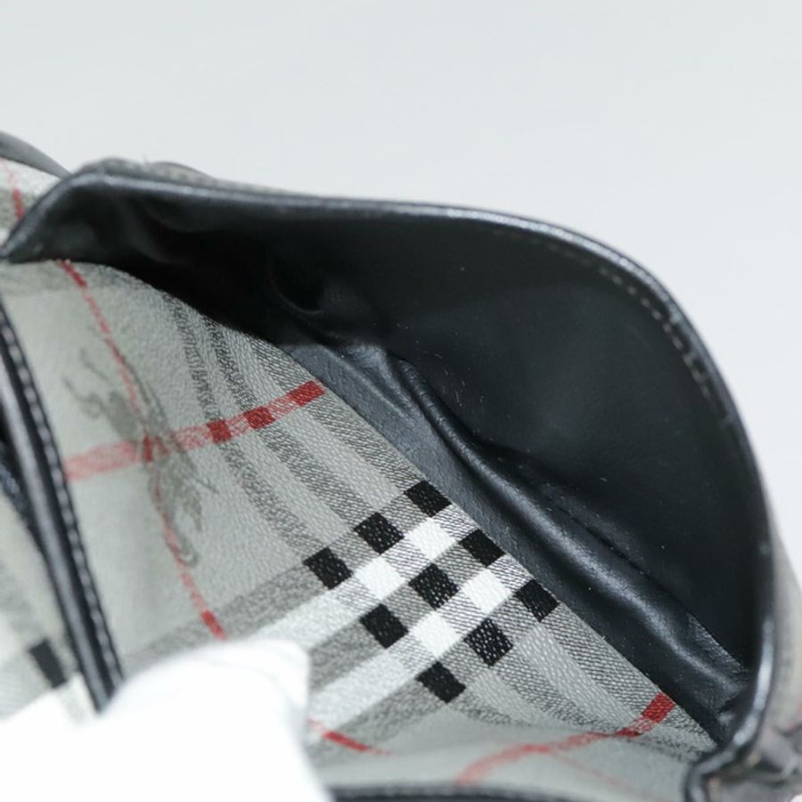 【日本直送】Burberrys Nova 格紋肩背包 PVC 皮革 灰色 金色 正品 92087-20
