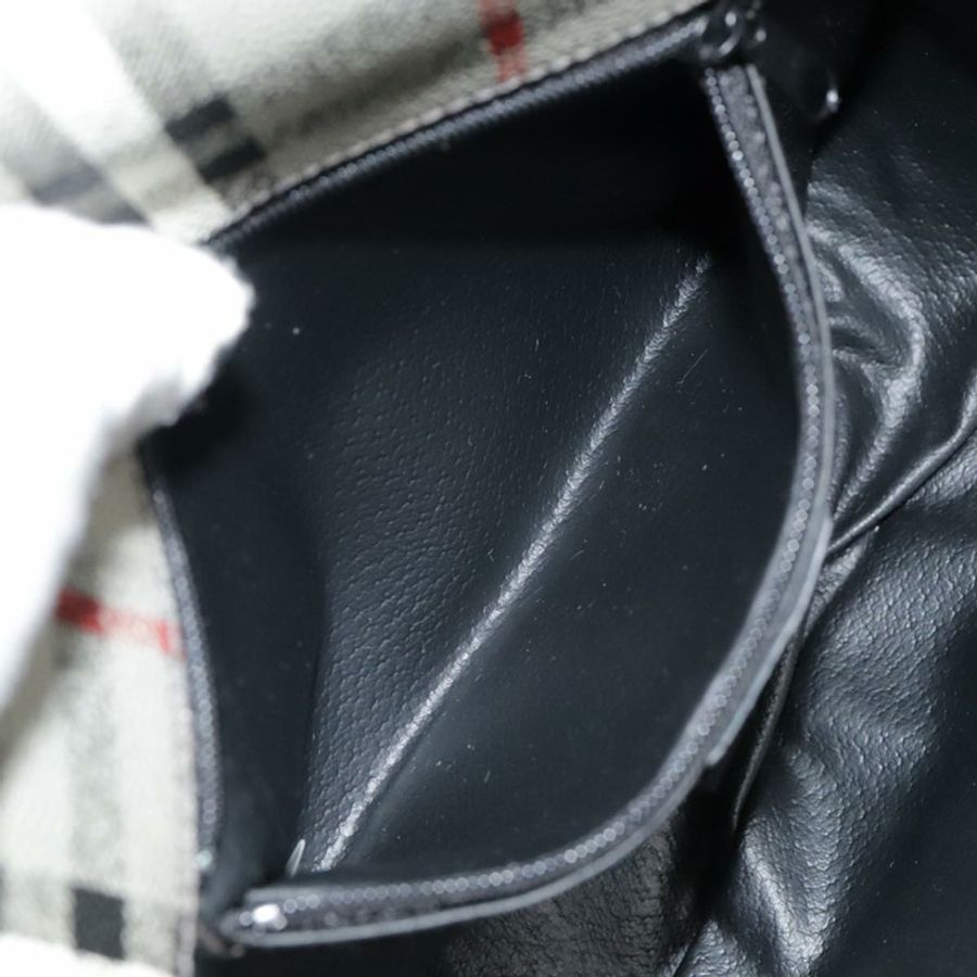 【日本直送】Burberrys Nova 格紋肩背包 PVC 皮革 灰色 金色 正品 92087-25