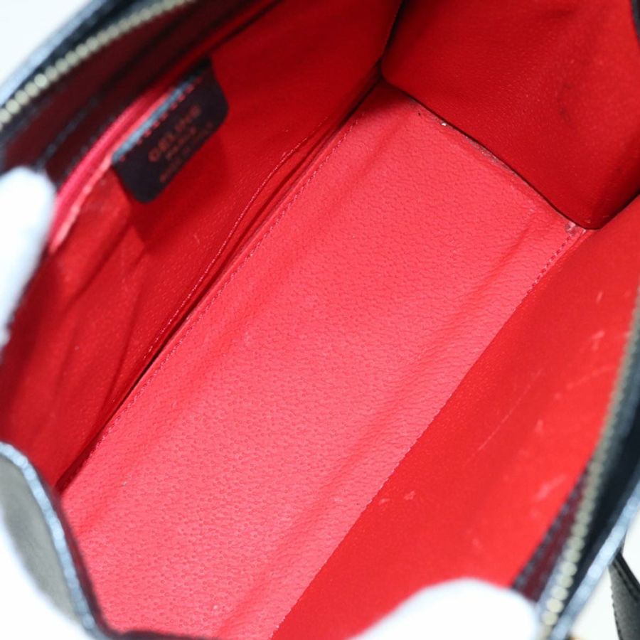 【日本直送】CELINE 手提包 皮革 黑色 金色 正品 92770-10