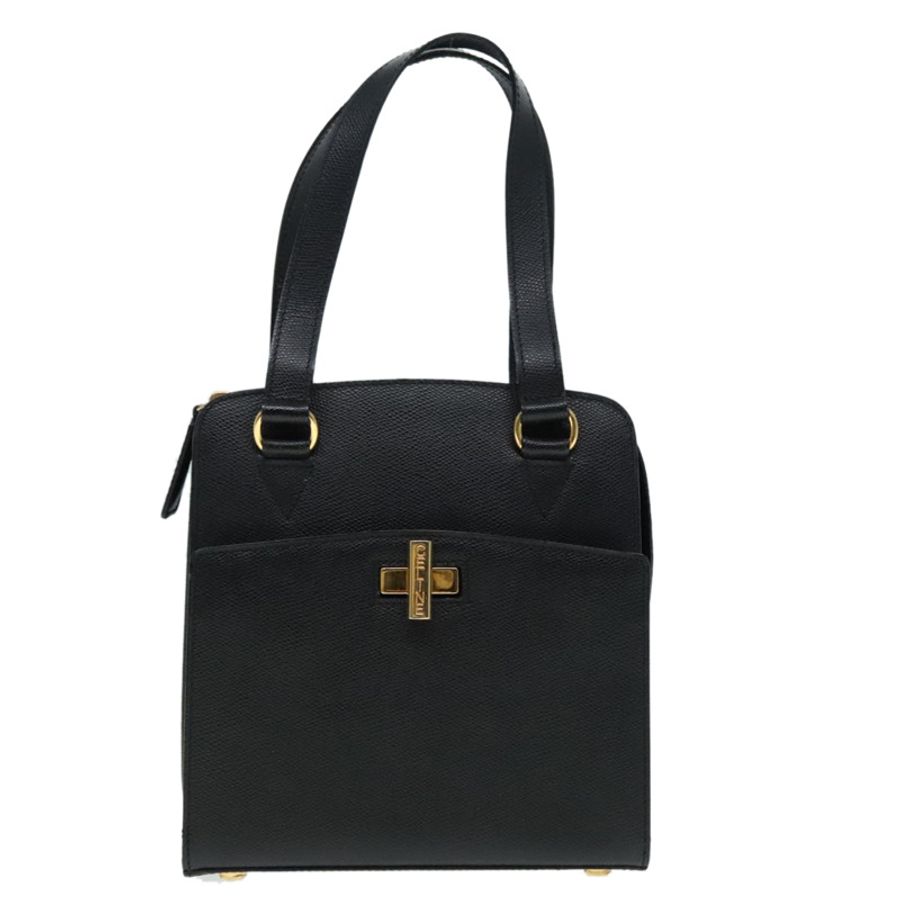 【日本直送】CELINE 手提包 皮革 黑色 金色 正品 92770-12