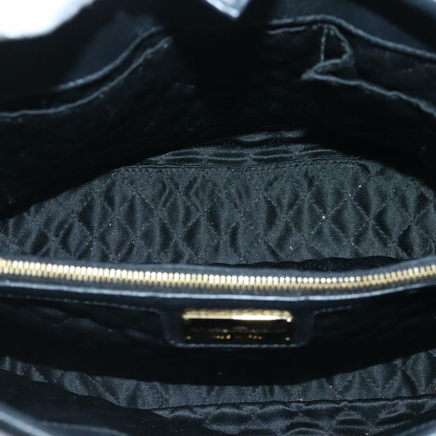 【日本直送】Salvatore Ferragamo Vala 手提包 皮革 黑色 金色 正品 bs18289-9