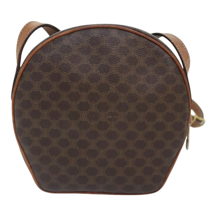 【日本直送】CELINE Macadam帆布肩背包 PVC皮革 棕色 金色 正品 93827-1