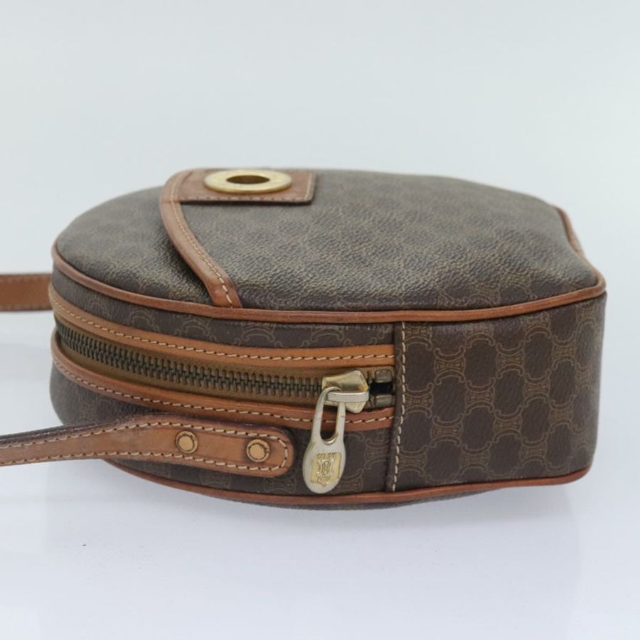 【日本直送】CELINE Macadam帆布肩背包 PVC皮革 棕色 金色 正品 93827-2