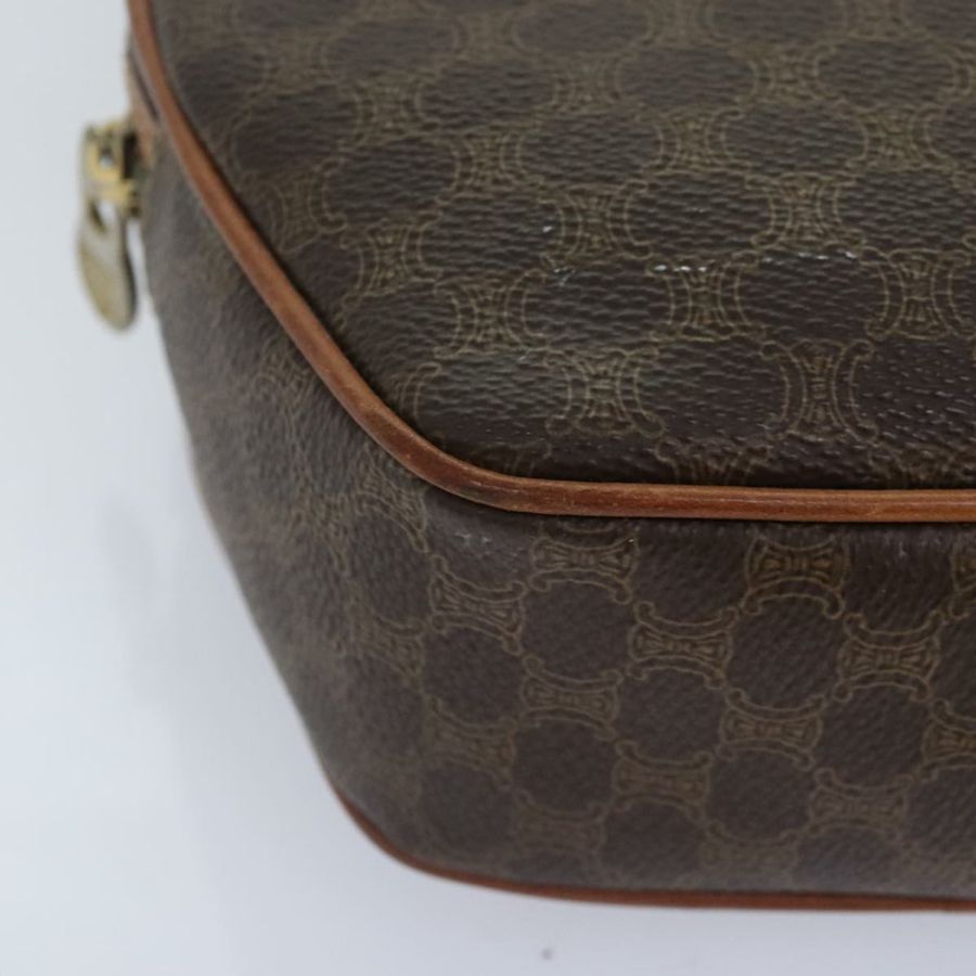 【日本直送】CELINE Macadam帆布肩背包 PVC皮革 棕色 金色 正品 93827-8