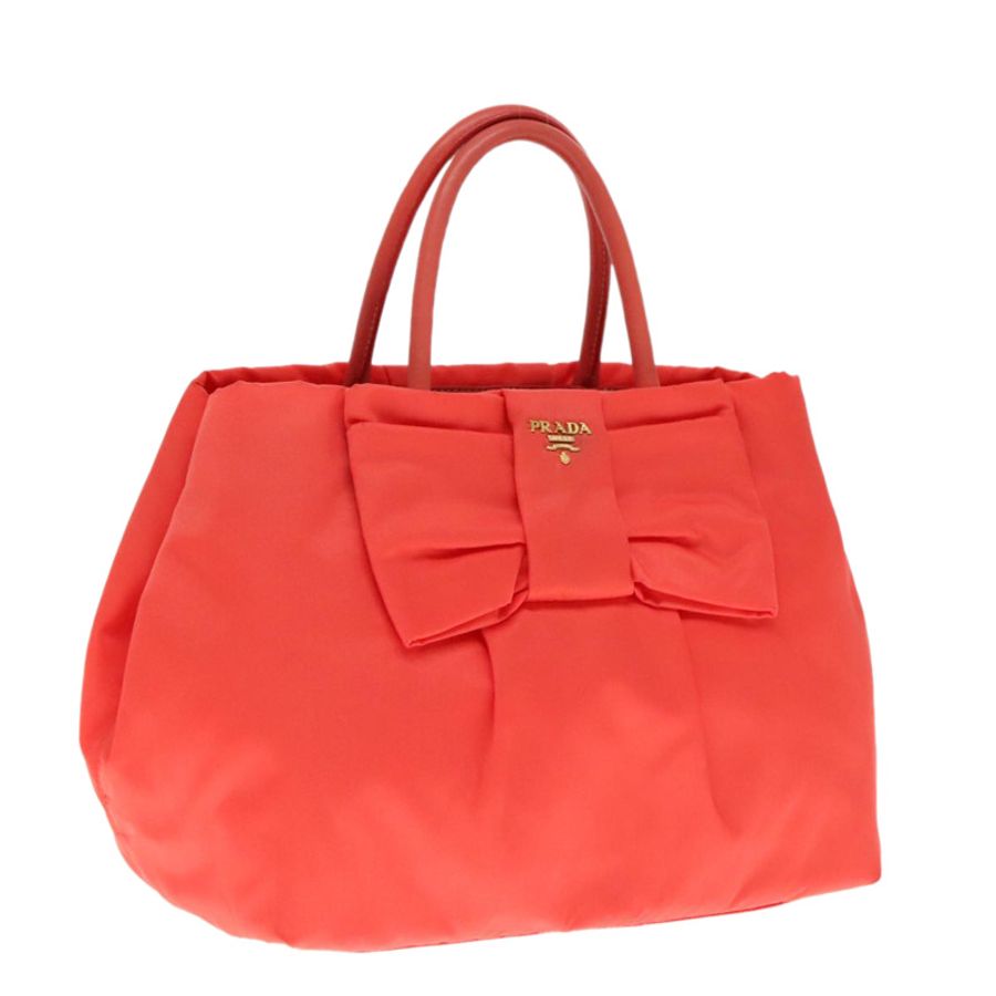 【日本直送】PRADA 尼龍手提包 橙色 日落金 正品 94395-0