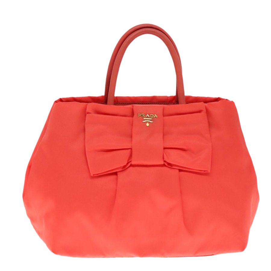 【日本直送】PRADA 尼龍手提包 橙色 日落金 正品 94395-12
