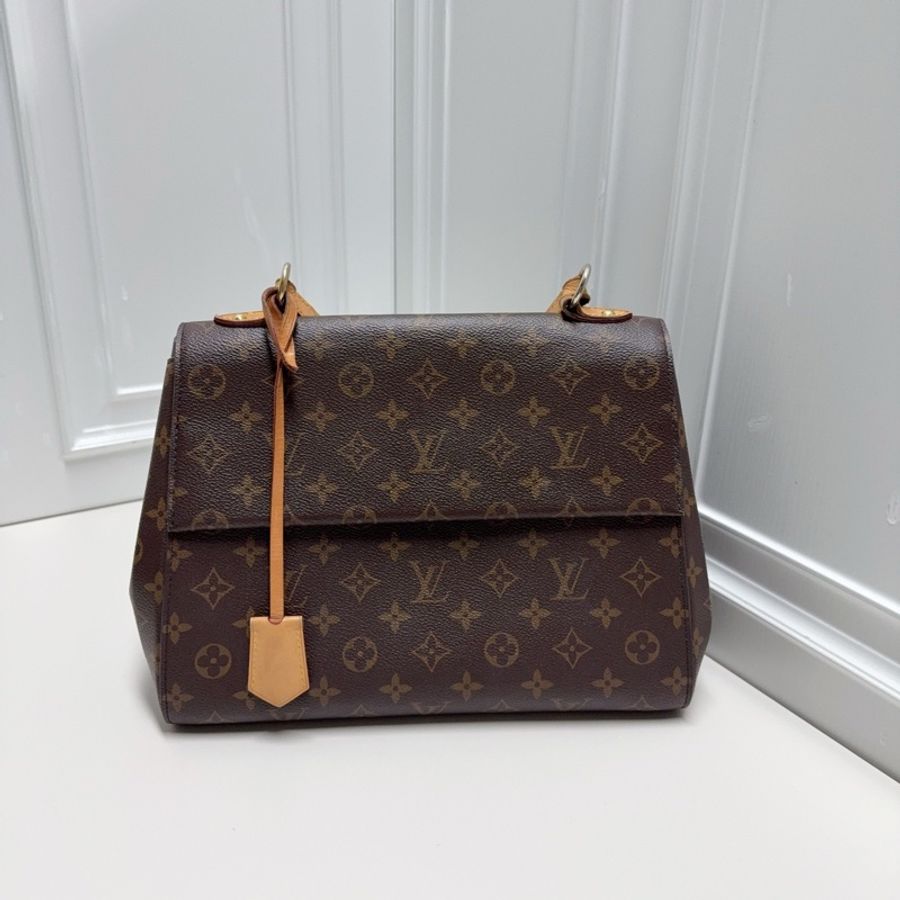 98新LV/路易威登 Cluny 克鲁尼中号老花手提单肩包 宽肩带 可斜挎手拎-1