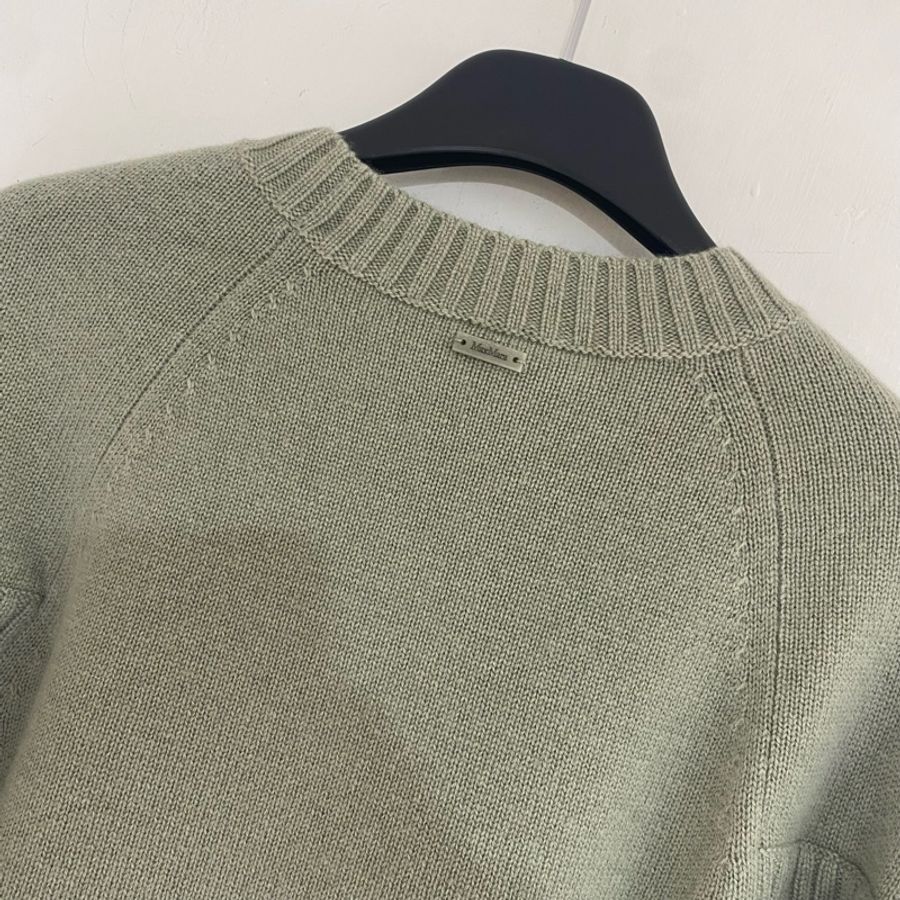 MaxMara -Ampex 蝙蝠袖毛衣 OS 版 灰綠色 #S M-2