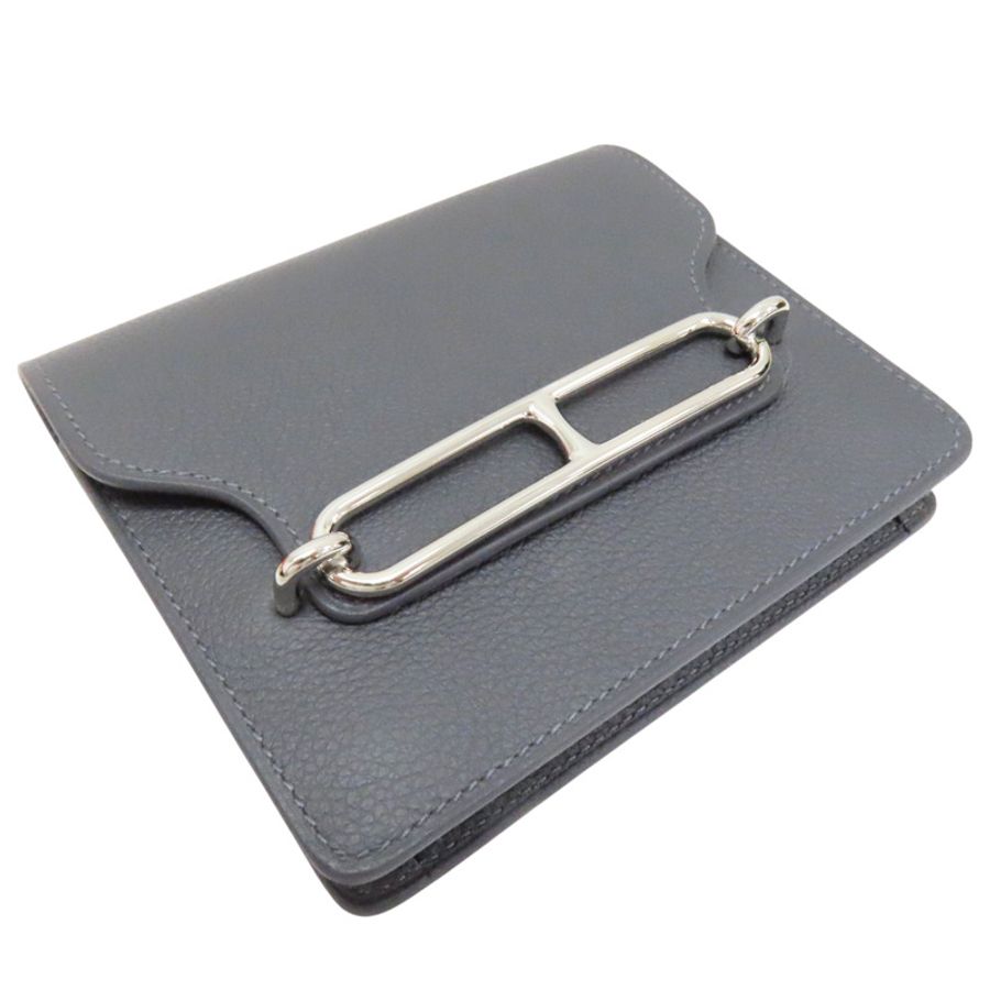 灰色 Evercolor牛皮 Roulis Slim Wallet 零錢包 W刻-2