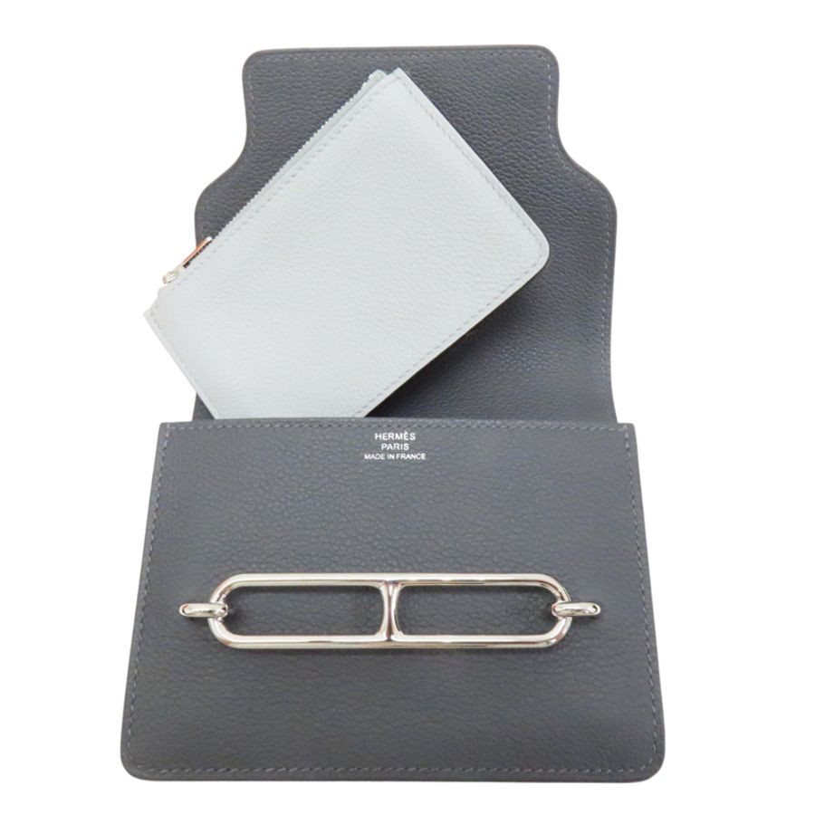 灰色 Evercolor牛皮 Roulis Slim Wallet 零錢包 W刻-4