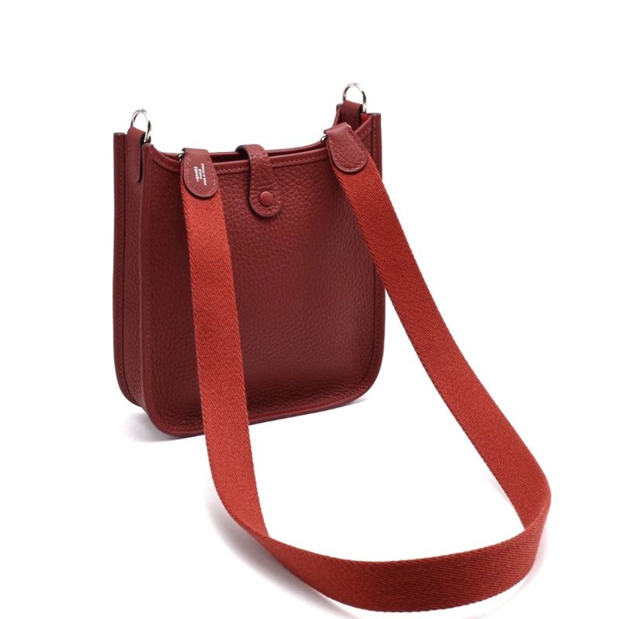 HERMES Mini evelyne - 愛馬仕紅銀-1