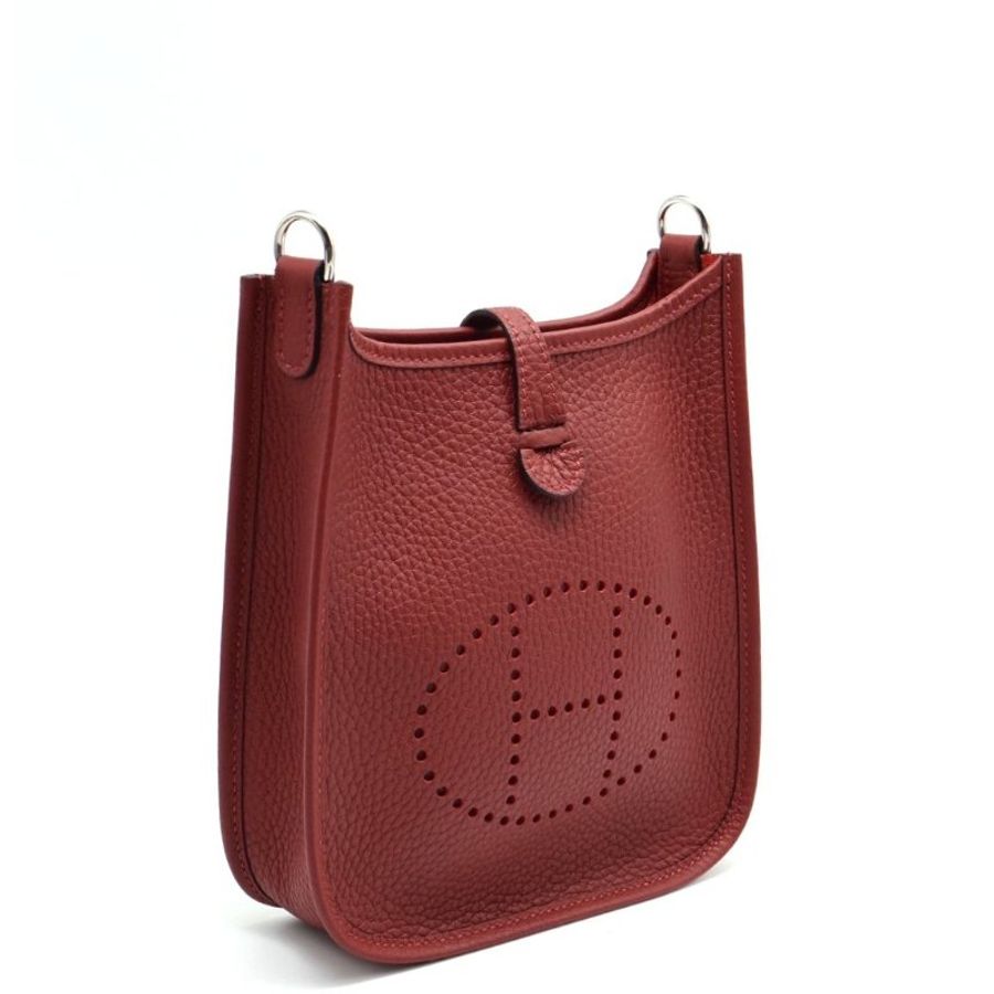 HERMES Mini evelyne - 愛馬仕紅銀-2