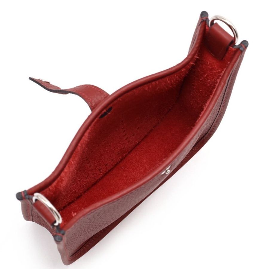 HERMES Mini evelyne - 愛馬仕紅銀-4