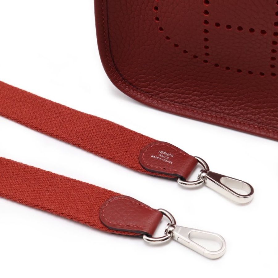 HERMES Mini evelyne - 愛馬仕紅銀-6