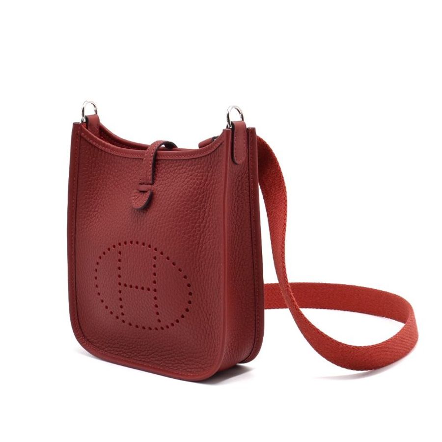 HERMES Mini evelyne - 愛馬仕紅銀-7