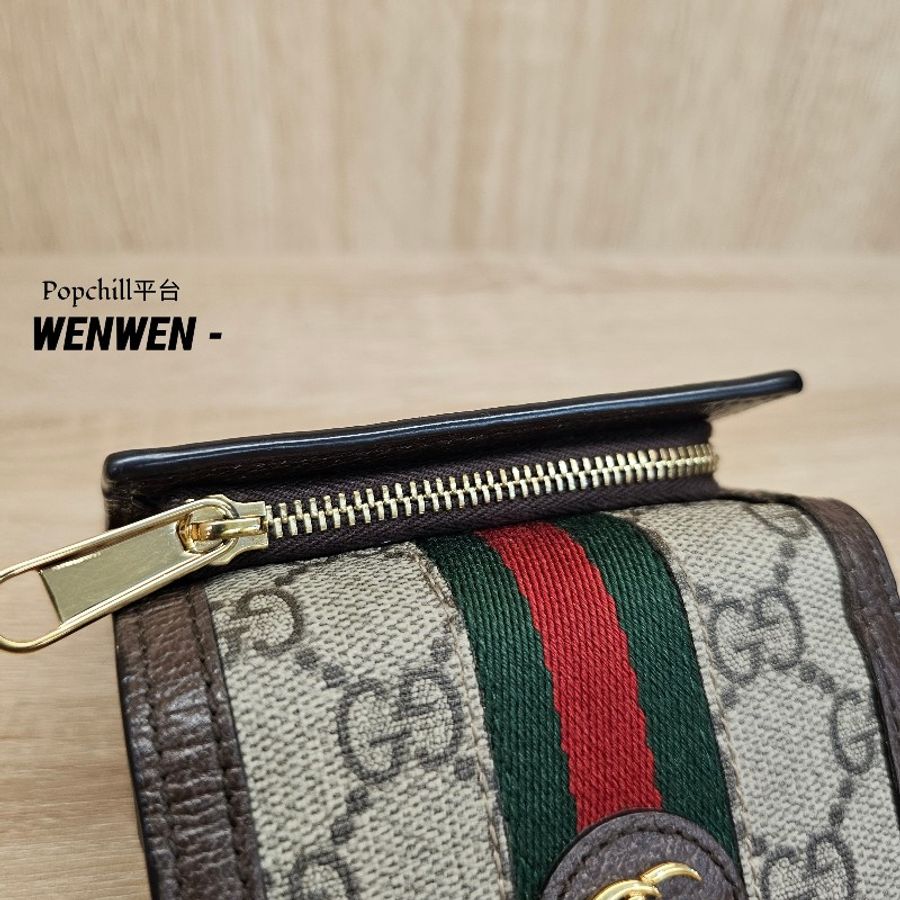 [上手手感超好,適合小手女孩😊]  Gucci Ophidia三摺Mini短夾-7
