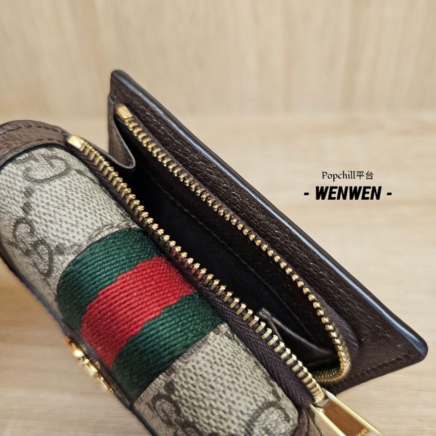 [上手手感超好,適合小手女孩😊]  Gucci Ophidia三摺Mini短夾-8