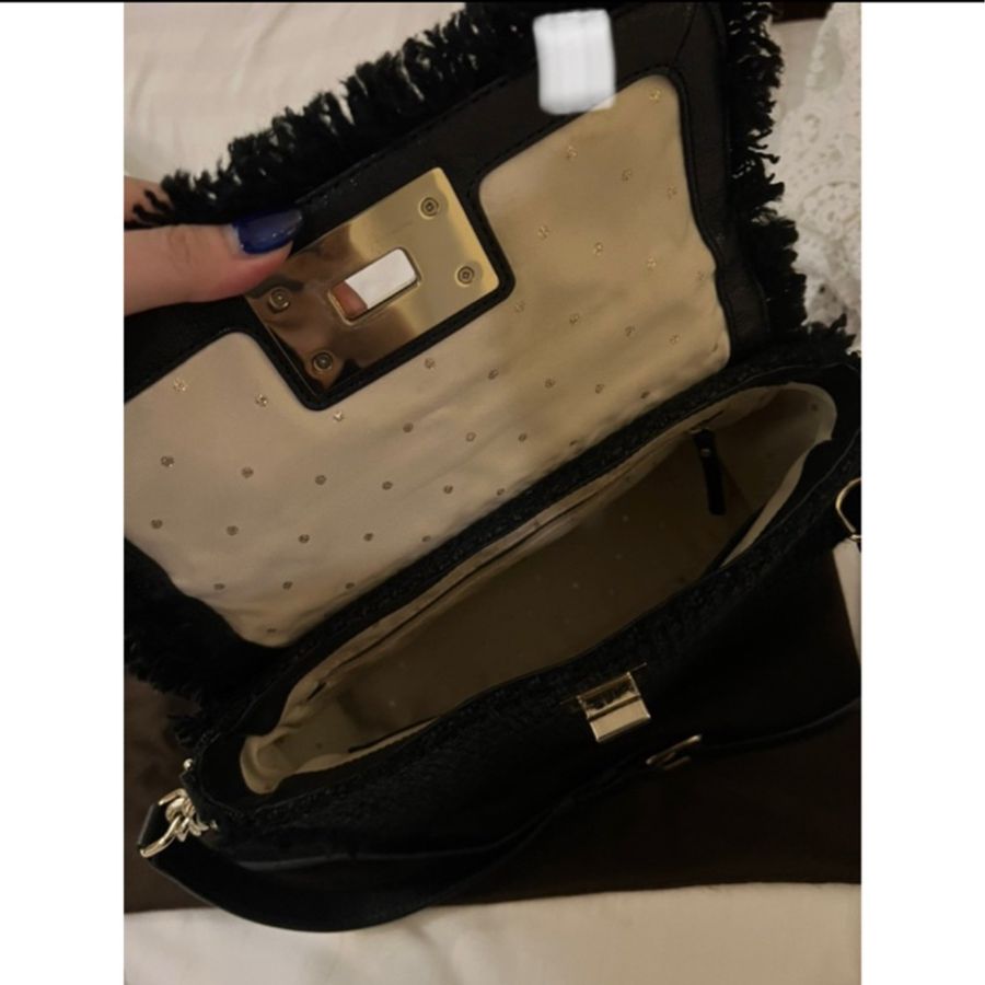 8成新Kate spade 毛呢包 #手拿包#肩背包#側背包#金扣#手提包-5