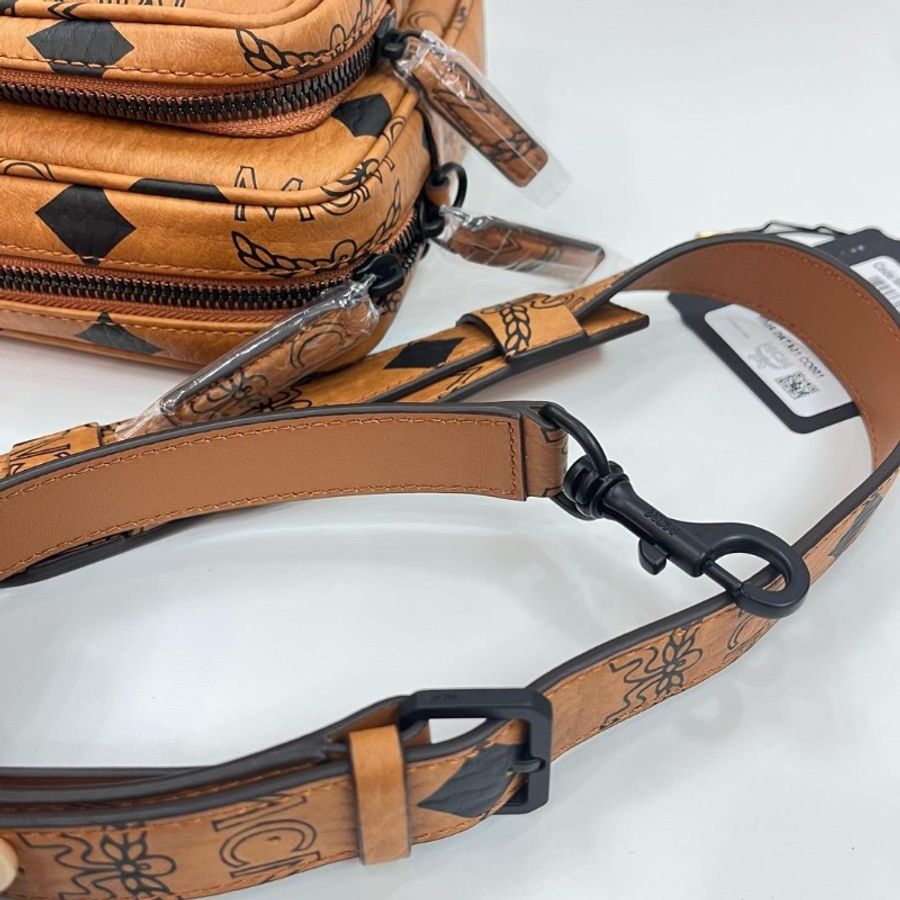 MCM cognac aren bag-3