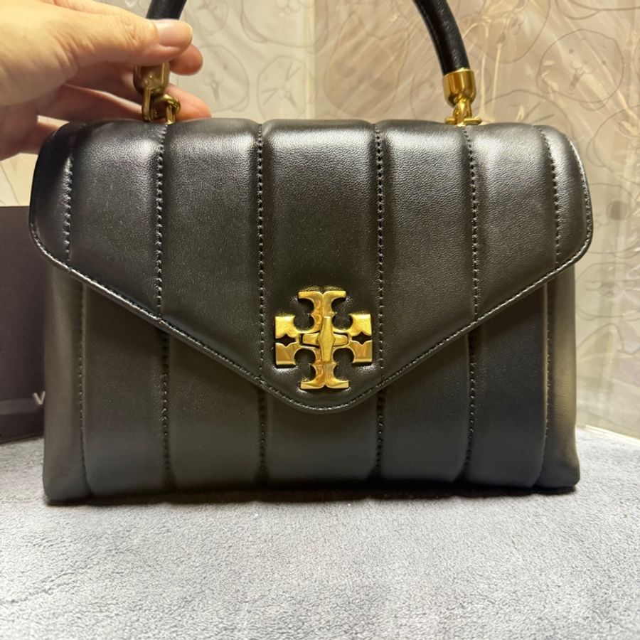 Tory Burch 專櫃側背 肩背 手提包 黑古銅金-0