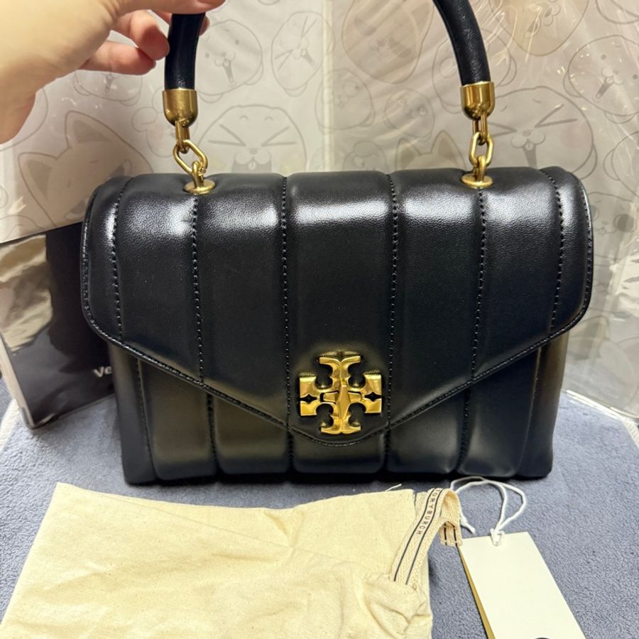Tory Burch 專櫃側背 肩背 手提包 黑古銅金-2