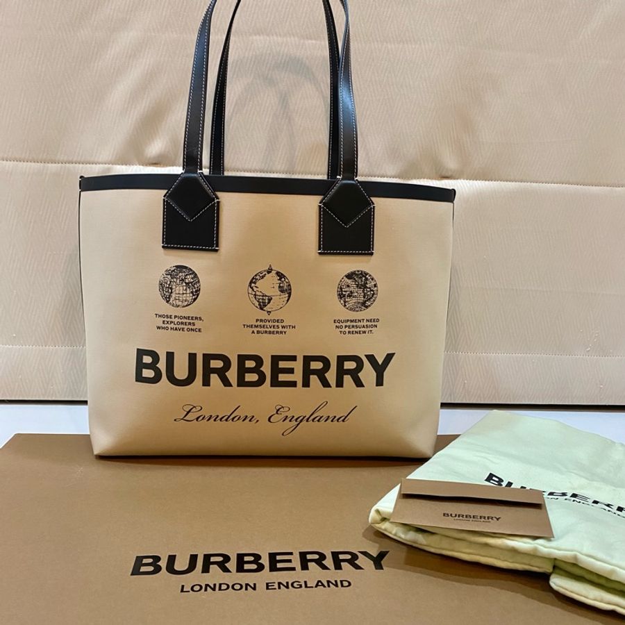 Burberry 地球格紋雙面托特子母包-2