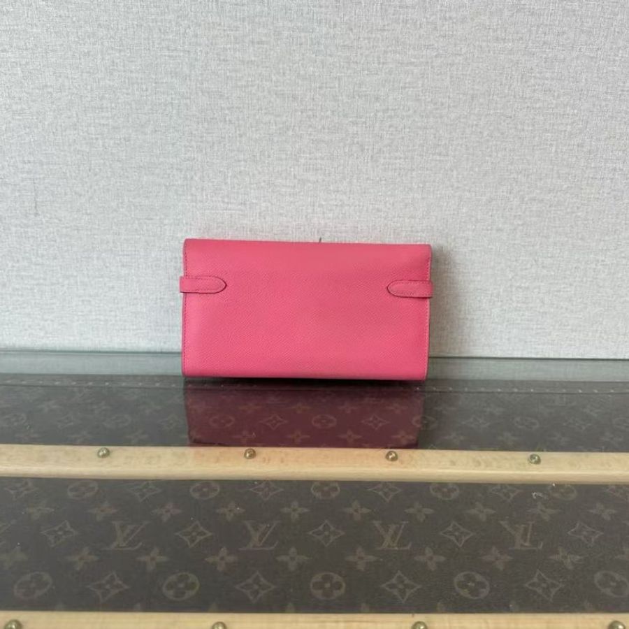 ✨HERMES 唇膏粉銀扣Kelly長款錢包20*11*2  98新配件塵袋-4