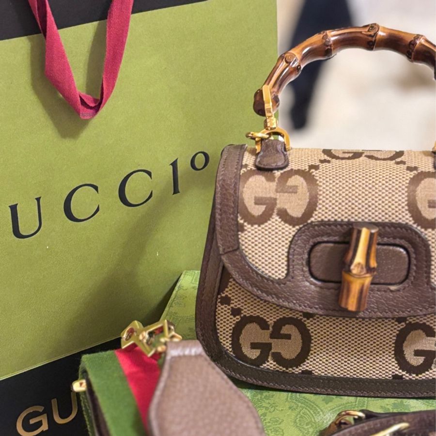 Gucci竹節包mini-15