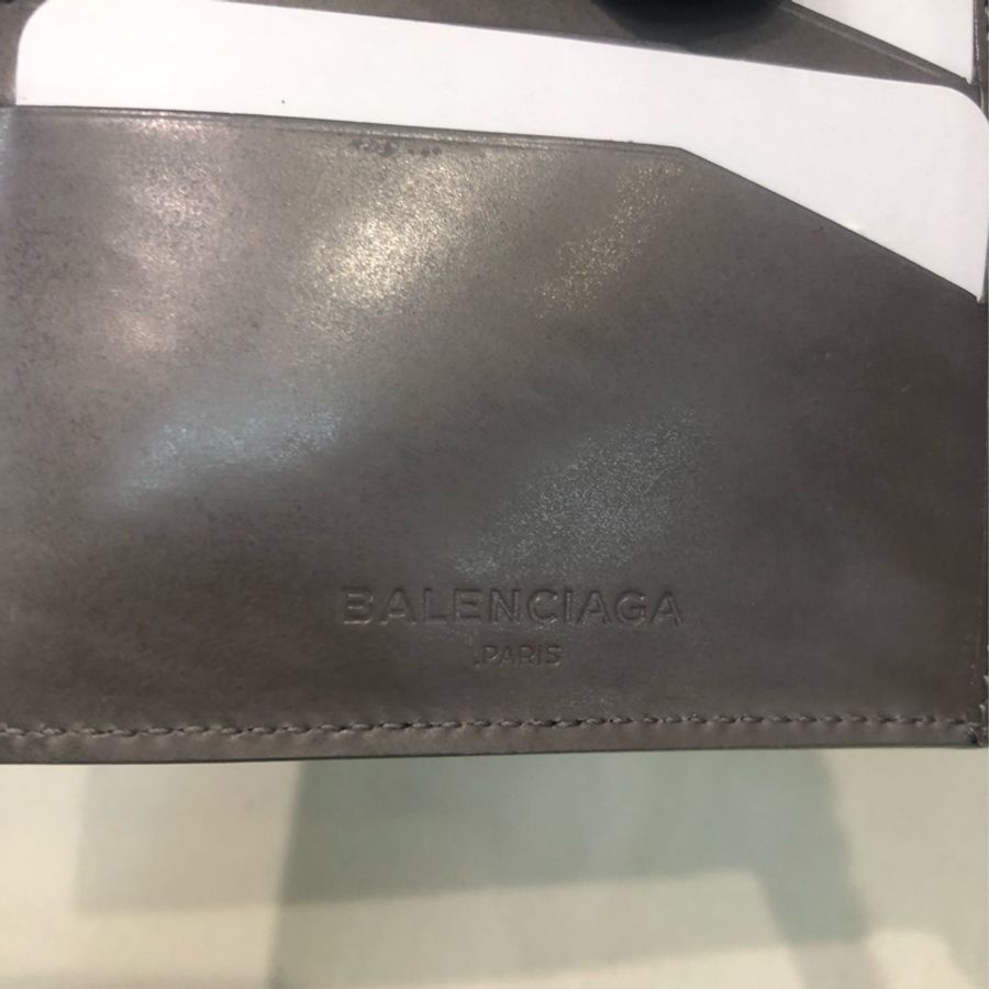 Balenciaga 窩釘灰色短銀包 XB035-10