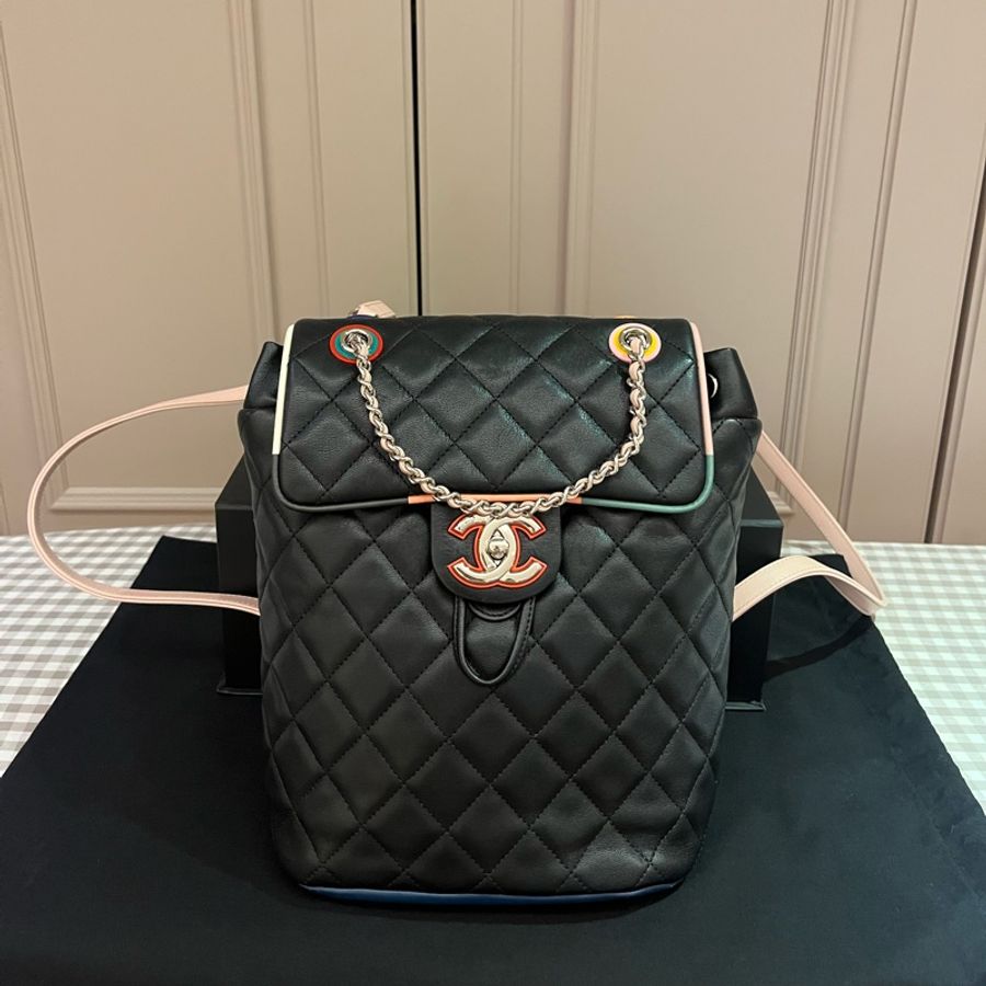 Chanel 香奈兒限定拼色款後背包-0