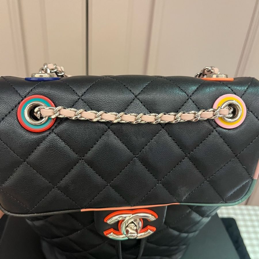 Chanel 香奈兒限定拼色款後背包-11