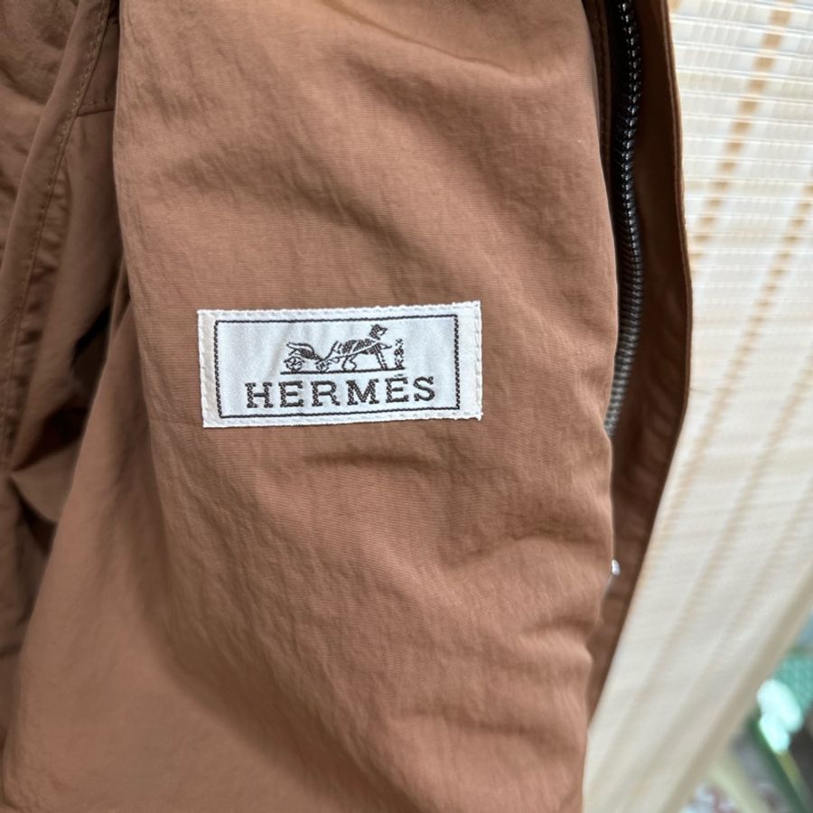 愛馬仕 Hermes 褐色 口袋拉鍊連帽外套夾克 44碼-7