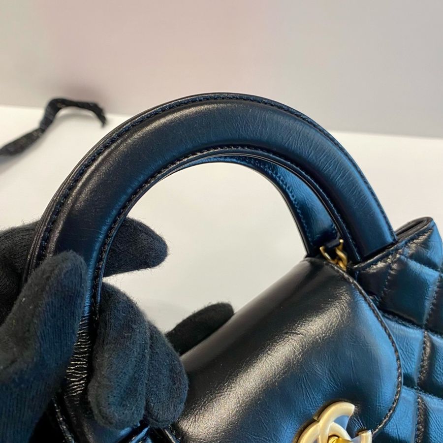CHANEL Kelly Bag 菱格紋小牛皮手提/斜背包-14
