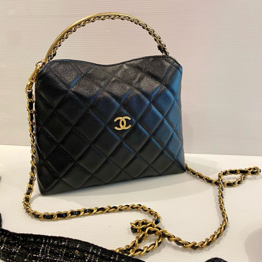 CHANEL 粒面牛皮鍊帶手提/小飯盒包-2