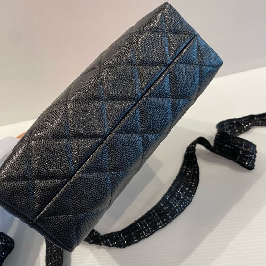 CHANEL 粒面牛皮鍊帶手提/小飯盒包-5