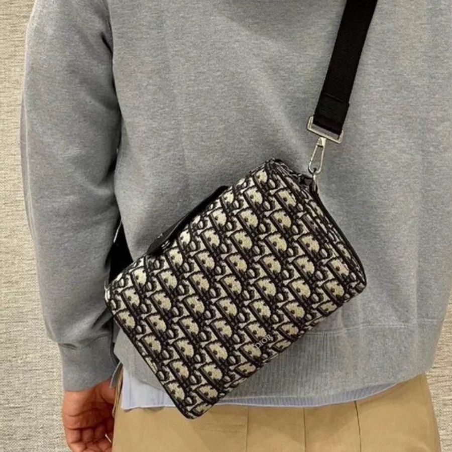 😍男女同款🆕永不過時Dior經典老花帆布相機包斜挎包👜-1