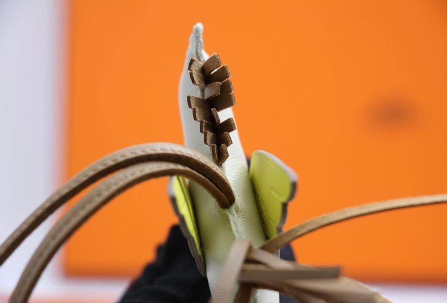 HERMÈS RODEO PM PEGASE PM BAG CHARM IN CRAIE, CHAI & LIME MILO-6