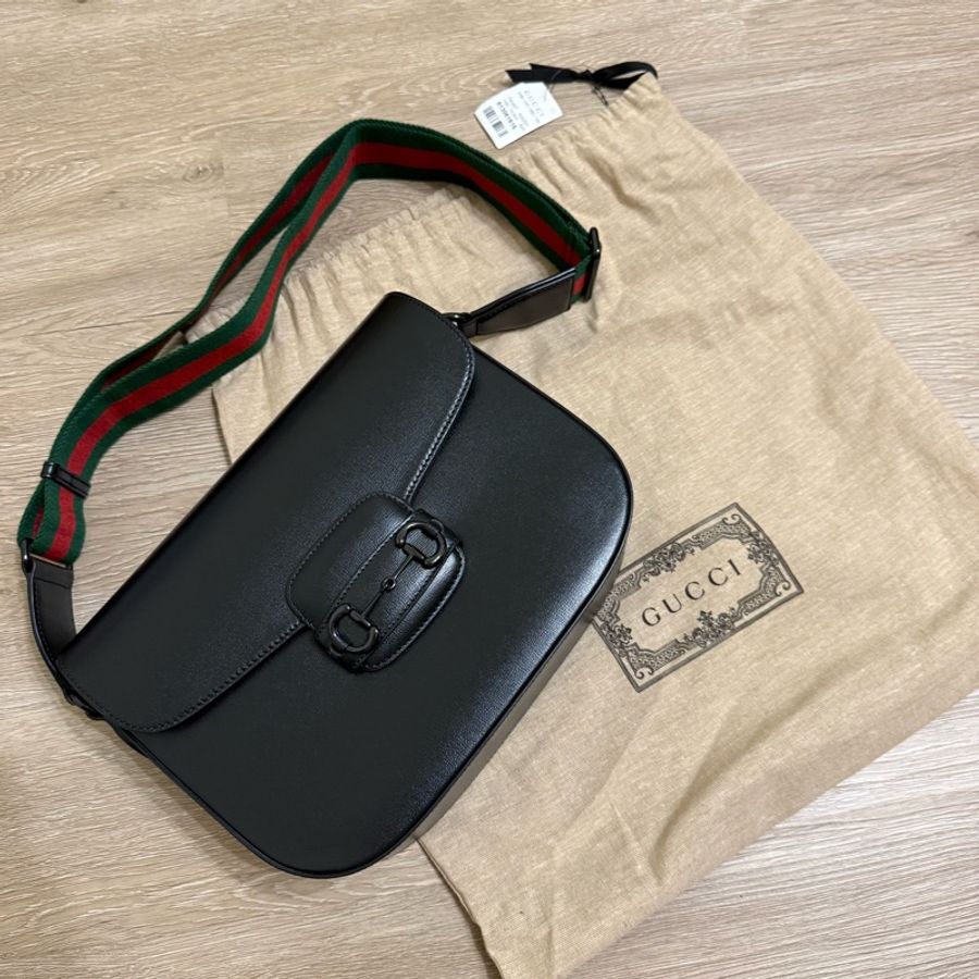 瑞奇二手精品 Gucci 1955 馬蹄釦 側背包 全新品-2