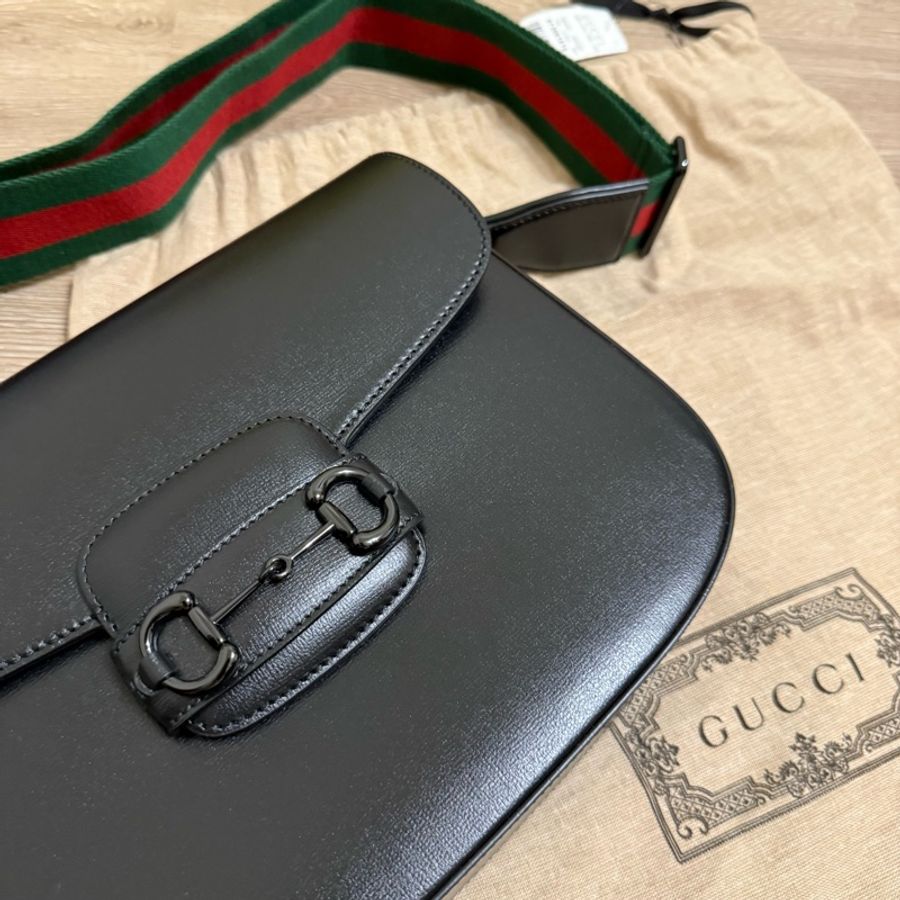 瑞奇二手精品 Gucci 1955 馬蹄釦 側背包 全新品-3