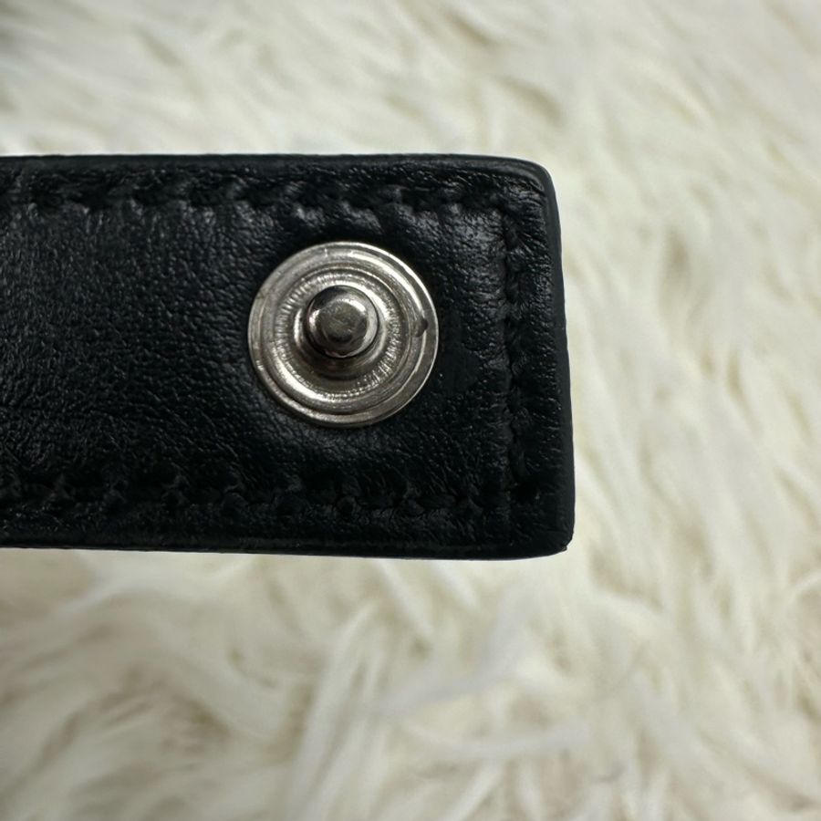 YSL Sac De Jour Small 黑色真皮銀扣Tote bag 手提單肩包-12